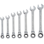 STANLEY® 7 Piece Metric Ratcheting Combination Wrench Set – 12 Point - Grade Industrial Supply