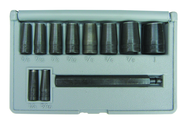 11 Pc. Gasket Hole Punch Set - Long Driving Mandrel & 1/4; 5/16; 3/8; 7/16; 1/2; 9/16; 5/8; 3/4; 7/8; 1" - Grade Industrial Supply