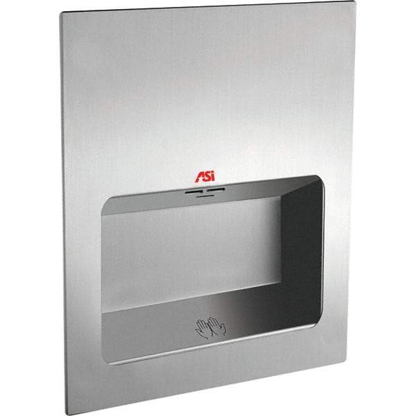 ASI-American Specialties, Inc. - 1000 Watt Satin Stainless Steel Finish Electric Hand Dryer - 208-240 Volts, 5.2 Amps, 12-19/32" Wide x 15-3/4" High x 4-1/16" Deep - Grade Industrial Supply