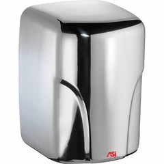 ASI-American Specialties, Inc. - 1600 Watt Bright Stainless Steel Finish Electric Hand Dryer - 110/120 Volts, 14.6 Amps, 8-1/16" Wide x 11-19/64" High x 7-5/64" Deep - Grade Industrial Supply