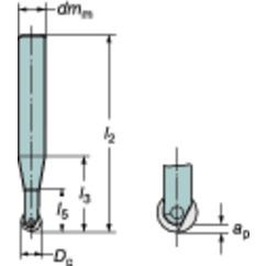 R216F-32A32S-107 CoroMill Ball Nose Finishing - Grade Industrial Supply