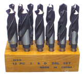 13 Pc. HSS Reduced Shank Drill Set - Grade Industrial Supply