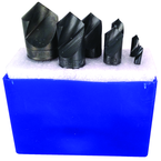 7 Pc. 100°-1/4; 3/8; 1/2; 5/8; 3/4; 1 HSS Uniflute Countersink Set - Grade Industrial Supply