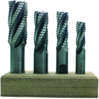 4 Pc. HSS Roughing End Mill Set - Grade Industrial Supply