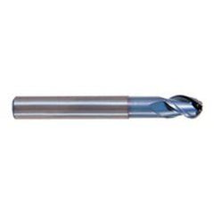 1/4" Dia. - 2-1/2" OAL - TiCN CBD-Ball Nose HP End Mill-3 FL - Grade Industrial Supply