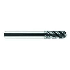 1/4" Dia. - 3/4" LOC - 2-1/2" OAL - Ball Nose 5 FL Carbide S/E HP End Mill-AlCrN-X - Grade Industrial Supply