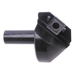 82° Point - 1/4" Min - 1/2" SH - Indexable Countersink & Chamfering Tool - Grade Industrial Supply