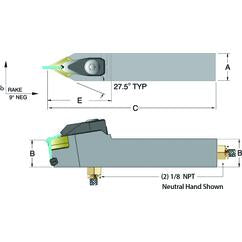 ADDPNN20-4D - 1-1/4 x 1-1/4" Neutral Toolholder - Grade Industrial Supply