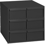 11-5/8" Deep - Steel - 6 Drawers (vertical) - for small part storage - Gray - Grade Industrial Supply