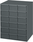 11-5/8" Deep - Steel - 18 Drawers (vertical) - for small part storage - Gray - Grade Industrial Supply