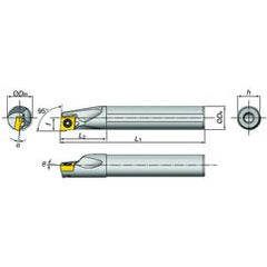 E16-SDXXR2-D20 Indexable Coolant Thru Boring Bar - Grade Industrial Supply