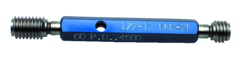 1/2-20 NF - Class 2B - Double End Thread Plug Gage with Handle - Grade Industrial Supply