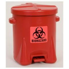 6 GAL POLY BIOHAZ SAFETY WASTE CAN - Grade Industrial Supply