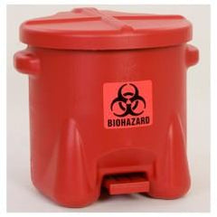 10 GAL POLY BIOHAZ SAFETY WASTE CAN - Grade Industrial Supply