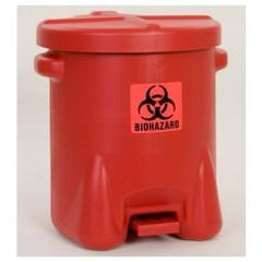 14 GAL POLY BIOHAZ SAFETY WASTE CAN - Grade Industrial Supply