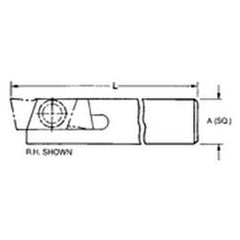 THE1616R - 16mm x 16mm SH - Mini Groove Toolholder - Grade Industrial Supply