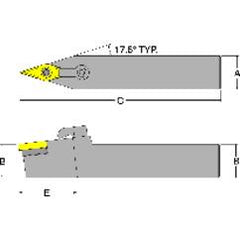 MVVNN16-4D - 1 x 1" SH Neutral - Turning Toolholder - Grade Industrial Supply