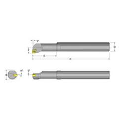 S06M-SCLPR-2 Right Hand 3/8 Shank Indexable Boring Bar - Grade Industrial Supply