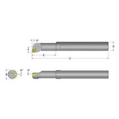 S10S-SCLPR-3 Right Hand 5/8 Shank Indexable Boring Bar - Grade Industrial Supply