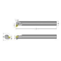 S40V-MDUNL-5 Left Hand 2-1/2 Shank Indexable Boring Bar - Grade Industrial Supply