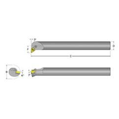 S28U-MDUNL-4 Left Hand 1-3/4 Shank Indexable Boring Bar - Grade Industrial Supply