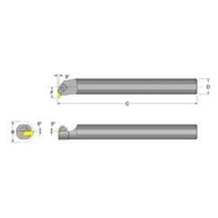 S24U-NER-3 1-1/2" SH; 14" OAL; RH- DorNotch Indexable Threading Boring Bar - Grade Industrial Supply