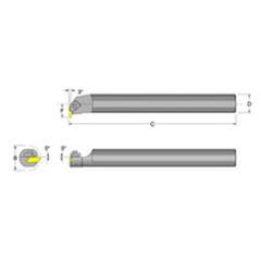 S24U-NER-3 1-1/2" SH; 14" OAL; RH- DorNotch Indexable Threading Boring Bar - Grade Industrial Supply