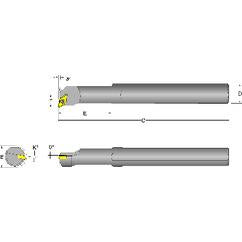 S12S-SDUCL-3 Left Hand 3/4 Shank Indexable Boring Bar - Grade Industrial Supply