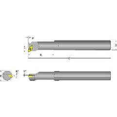 S12S-SDUCL-3 Left Hand 3/4 Shank Indexable Boring Bar - Grade Industrial Supply