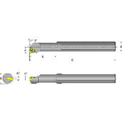 S08M-STUCR-2 Right Hand 1/2 Shank Indexable Boring Bar - Grade Industrial Supply