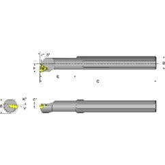 S06M-STUCR-2 Right Hand 3/8 Shank Indexable Boring Bar - Grade Industrial Supply