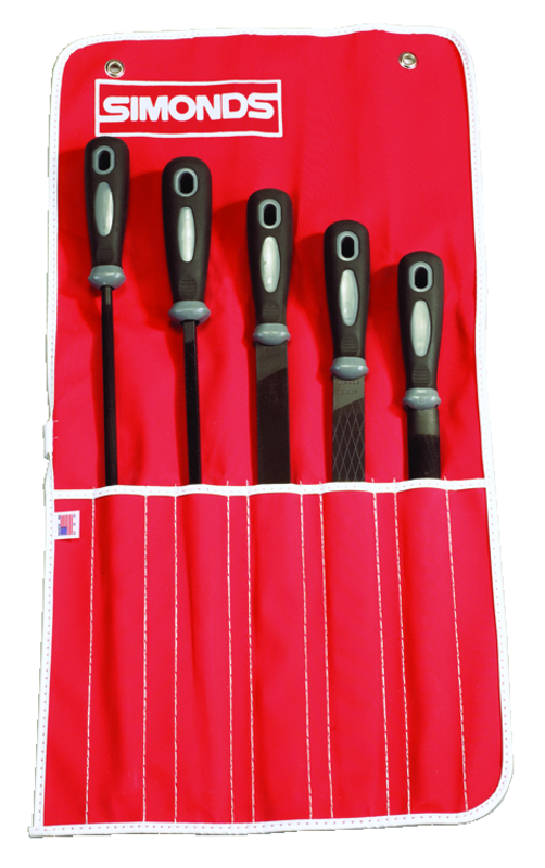 5 Pc. Hand File Set - 8" Bastard Cut - Grade Industrial Supply