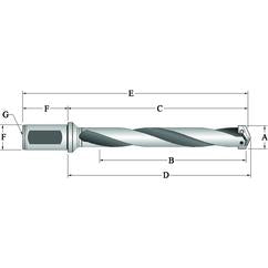 24005H-075F Flanged T-A® Spade Blade Holder - Helical Flute- Series 0.5 - Grade Industrial Supply