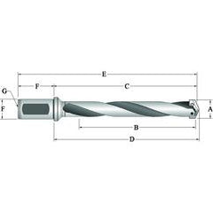 24015H-100F Flanged T-A® Spade Blade Holder - Helical Flute- Series 1.5 - Grade Industrial Supply