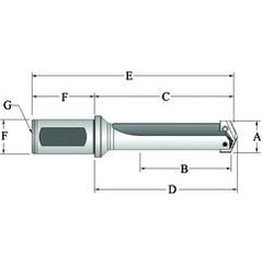 29020S-32FM Flanged T-A® Spade Blade Holder - Straight Flute- Series 2 - Grade Industrial Supply