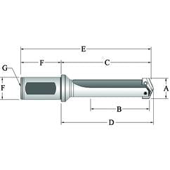 24020S-125F Flanged T-A® Spade Blade Holder - Straight Flute- Series 2 - Grade Industrial Supply