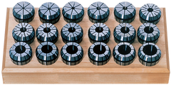 18 Pc. Collet Set - 3/32 to 3/4" - ER32 Style-Round Open - Grade Industrial Supply