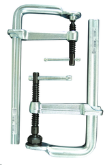 Economy L Clamp - 24" Capacity - 5-1/2" Throat Depth - Heavy Duty Pad - Profiled Rail, Spatter resistant spindle - Grade Industrial Supply