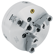 Semi-Steel Lathe Chuck - 10'' A1-8 Mount; 3-Jaw; 2 Piece Reversible Jaws - Grade Industrial Supply