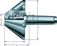 2MT HD 60° Bull Nose - Live Center - Grade Industrial Supply