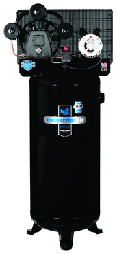 60 Gal. Single Stage Air Compressor, Vertical, Hi-Flo, Cast Iron, 155 PSI - Grade Industrial Supply