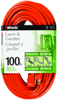 Woods Extension Cord - 100' Medium Duty 1-Outlet (Outdoor Style) - Grade Industrial Supply