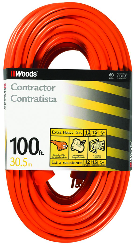 Extension Cord - 100' Extra HD 1-Outlet (Outdoor Style) - Grade Industrial Supply