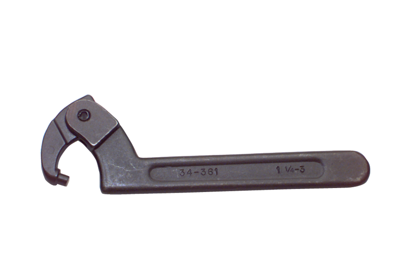 4-1/2 to 6-1/4'' Dia. Capacity - 10-1/2'' OAL - Adjustable Pin Spanner Wrench - Grade Industrial Supply