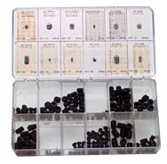 Set Screw Assortment - Fine/Coarse - 5-40 - 3/8-16 Dia - Grade Industrial Supply