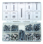 Rnd Head Machine Screw Assortment - 6-32 - 10-24 Dia - Grade Industrial Supply