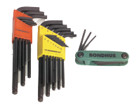 30 Piece - .050 - 3/8"; 1.5 - 10mm; & T6 - T25 Reg; Ball End; & Fold up Style - Hex Key & Torx Set - Grade Industrial Supply