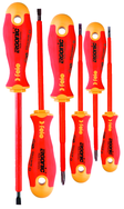 Bondhus Set of 6 Slotted & Phillips Tip Insulated Ergonic Screwdrivers. Impact-proof handle w/hanging hole. - Grade Industrial Supply