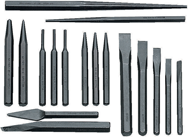 Snap-On/Williams 17 Piece Punch & Chisel Set -- #PC17; 1/8 to 1/2 Punches; 5/16 to 3/8 Chisels - Grade Industrial Supply