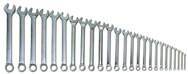 Snap-On/Williams Fractional Combination Wrench Set -- 26 Pieces; 12PT Chrome Plated - Grade Industrial Supply